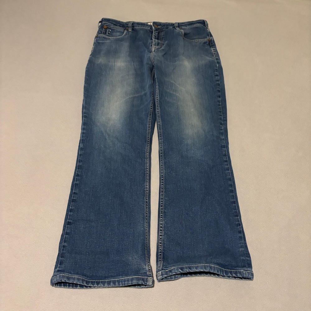 French Connection Mens Bootcut Jeans‎ 34 Medium Wash Blue Denim Streetwear